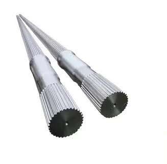 গুণ  Customizable Length Involute Inner Spline Twin Screw Extruder Shaft for Extrusion কারখানা