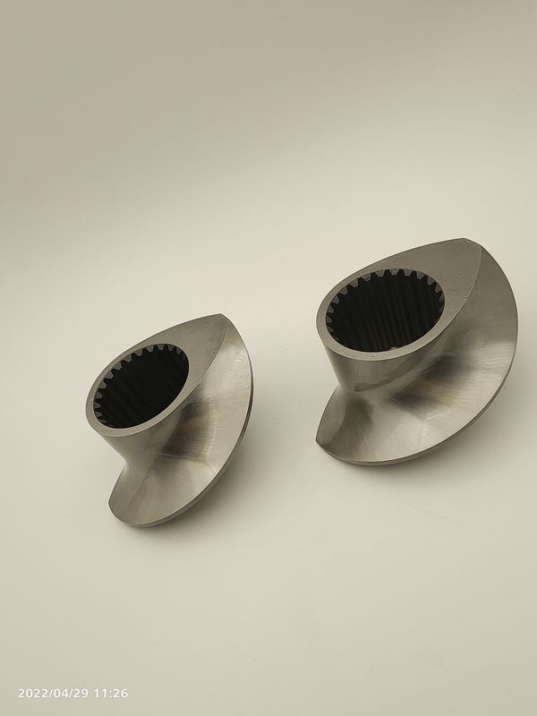 টুইন স্ক্রু এক্সট্রুডার গ্রানুলেটর আনুষাঙ্গিক 12mm থেকে 300mm পর্যন্ত মেশিং কোভী স্ক্রু অংশ