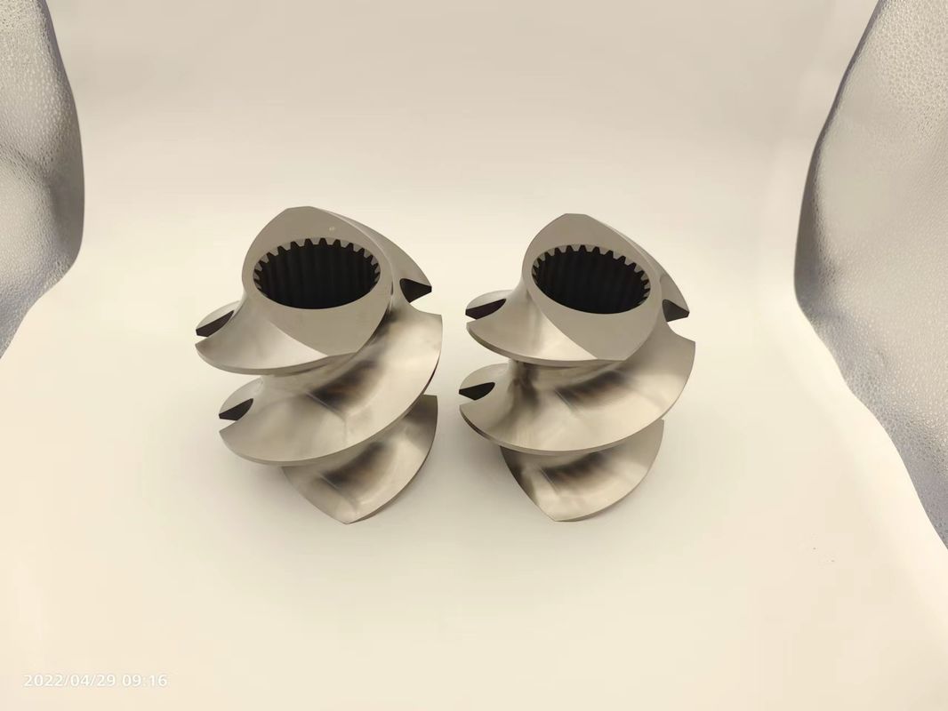 টুইন স্ক্রু এক্সট্রুডার গ্রানুলেটর আনুষাঙ্গিক 12mm থেকে 300mm পর্যন্ত মেশিং কোভী স্ক্রু অংশ