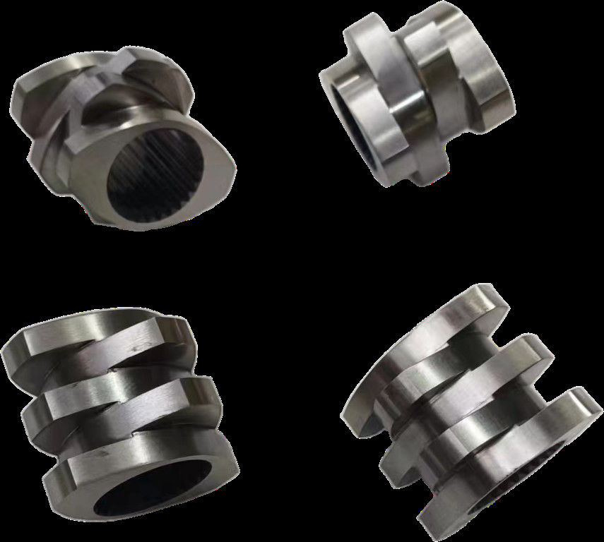 গলন অঞ্চল টুইন স্ক্রু এক্সট্রুডার পার্টস 30° 45° 60° 90° কোণ স্ক্রু 71mm ওডি