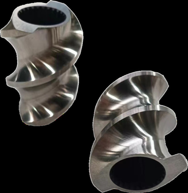 গলন অঞ্চল টুইন স্ক্রু এক্সট্রুডার পার্টস 30° 45° 60° 90° কোণ স্ক্রু 71mm ওডি