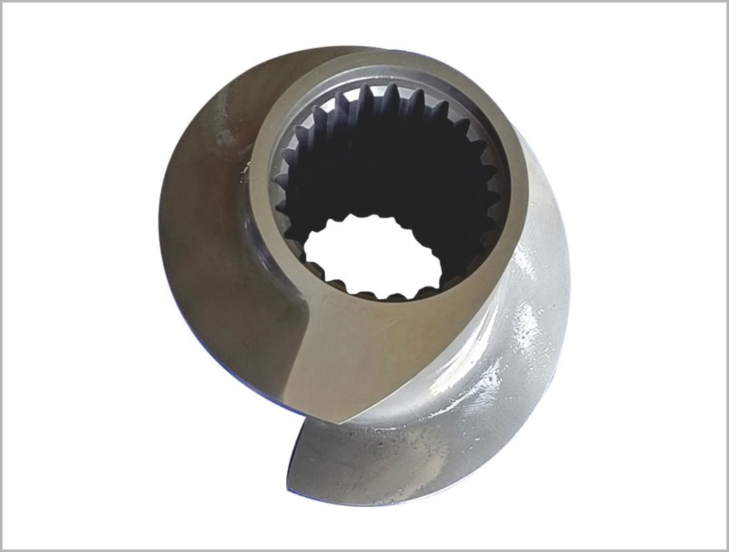 112 মিমি এক্সট্রুডার স্ক্রু উপাদান 6542 বড় খাদ্য / স্ন্যাক্স জন্য উপাদান এক্সট্রুডার Zsk স্ক্রু উপাদান পণ্যের নাম:112 মিমি এক্সট্রুডার স্ক্রু উপাদান 6542 উপাদান