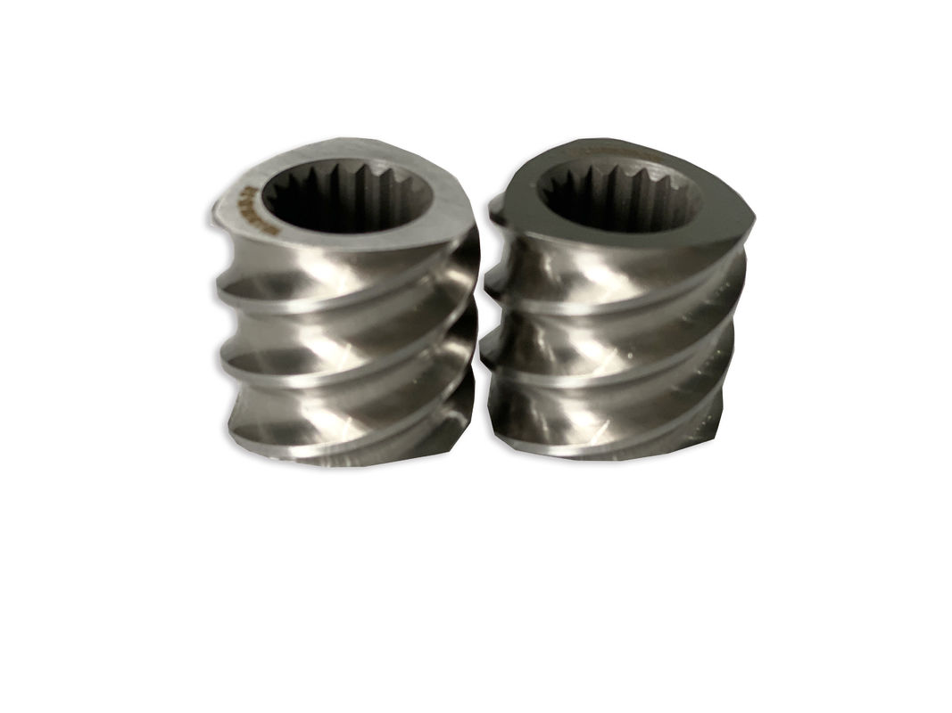 প্লাস্টিক মেশিন 58mm টুইন স্ক্রু এক্সট্রুডার আয়তক্ষেত্রাকার স্প্লিন এক্সট্রুডার এম 1 সহ স্ক্রু উপাদান