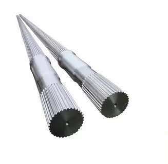 যমজ স্ক্রু এক্সট্রুশন মেশিন ভাইব্রেটিং রোটেটিং স্ক্রু উপাদান কাস্টমাইজড উপাদান ডব্লিউপিসি এক্সট্রুডার এর জন্য