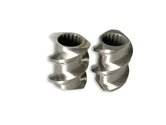 প্লাস্টিক মেশিন 58mm টুইন স্ক্রু এক্সট্রুডার আয়তক্ষেত্রাকার স্প্লিন এক্সট্রুডার এম 1 সহ স্ক্রু উপাদান
