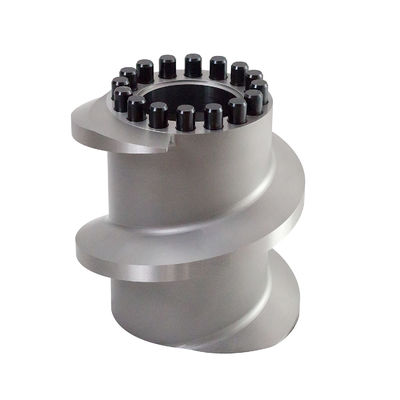 Andritz EX1021 পোষা প্রাণী খাদ্য Puffing মেশিন জন্য স্ক্রু উপাদান কাস্টমাইজড আকার এবং ধাতু রঙ