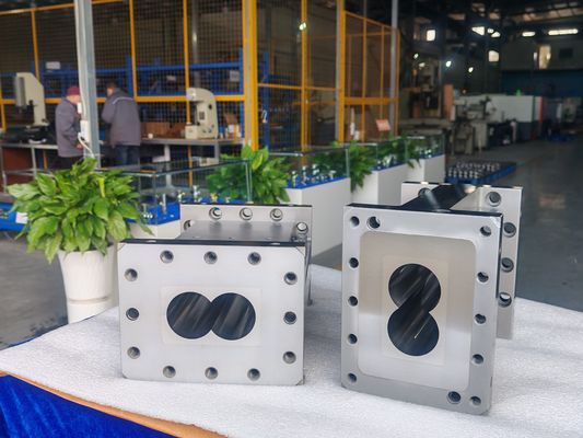 জেএসডব্লিউ টুইন স্ক্রু এক্সট্রুডার জন্য OEM বিশেষ স্ক্রু উপাদান ডিজাইন