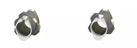 STS70 টুইন স্ক্রু এক্সট্রুডার পার্টস প্লাস্টিক মেশিনের জন্য স্ক্রু এবং ব্যারেল